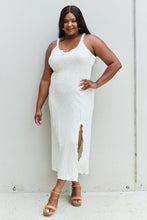 Load image into Gallery viewer, Culture Code Look At Me Full Size Notch Neck Maxi Dress with Slit in Ivory