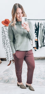 Olive Tunic Sweater Dress/ Tunic