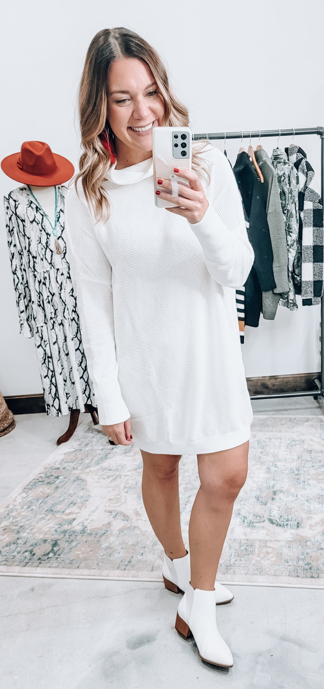 White Sweater Dress/Tunic