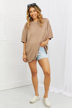 Load image into Gallery viewer, DOUBLE ZERO Laid Back Oversized Vintage Wash T-Shirt in Camel