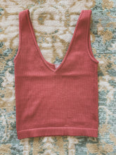 Load image into Gallery viewer, Thick Rib V-neck Tank