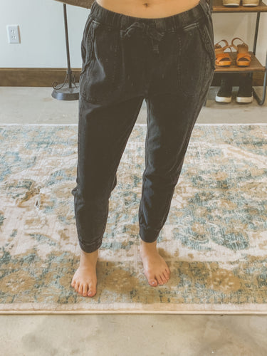 Mineral Washed Knit Joggers