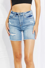 Load image into Gallery viewer, VERVET Full Size Distressed Denim Shorts