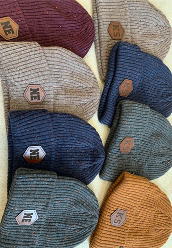 State Leather Patch Stocking Caps